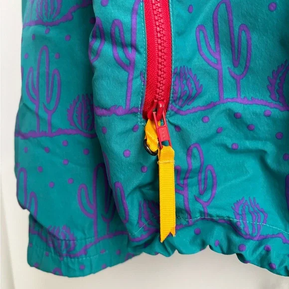 Sierra Designs Teal and Purple Cactus Windbreaker Jacket - Picture 3 of 6
